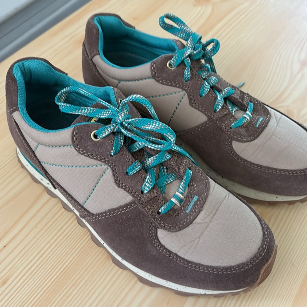 L.L. Bean Trail Sneakers Women’s 8M | Brown Teal Hiking Walking Shoes NWOT